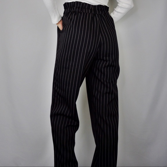 High-Waisted Stripe Trousers - Picture 5 of 5